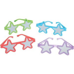 Star Glasses Plastic High Count Favor – 4″ x 5″ x 2.25″ | Assorted Color | Pack of 12