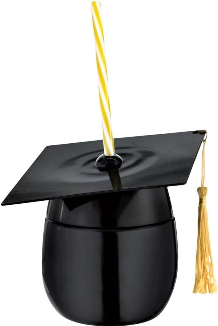 imageAmscan 14OZ NOVELTY CUPSTRW GRAD CAP