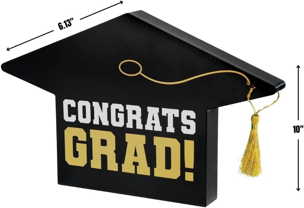 imageAmscan Black Graduation Cap Centerpiece