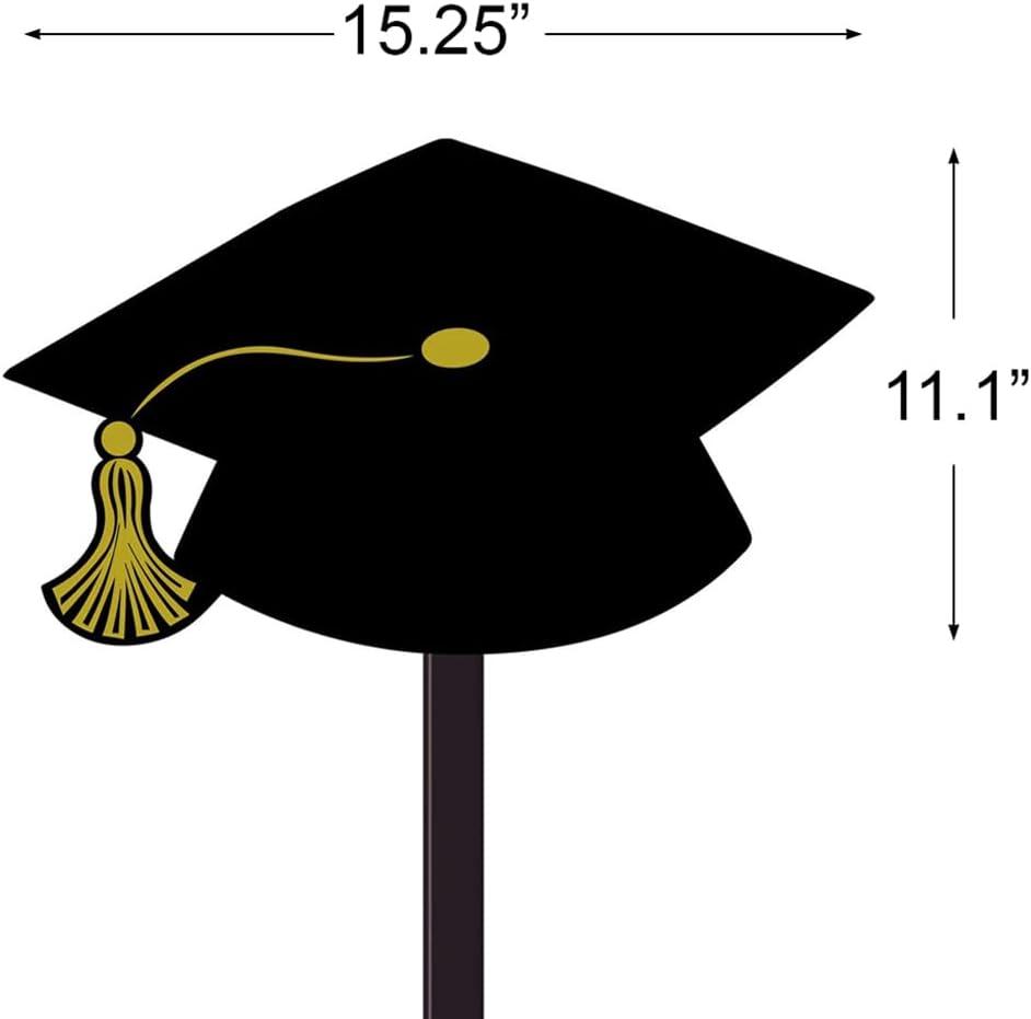 imageBlack Graduation Cap Plastic Yard Sign 136in x 2975in