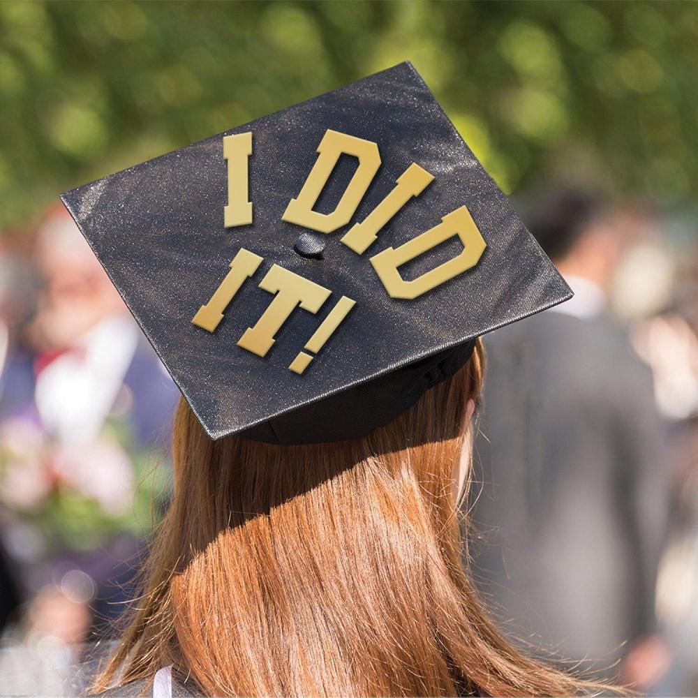 imageAmscan I Did It Graduation Cap Decoration Black