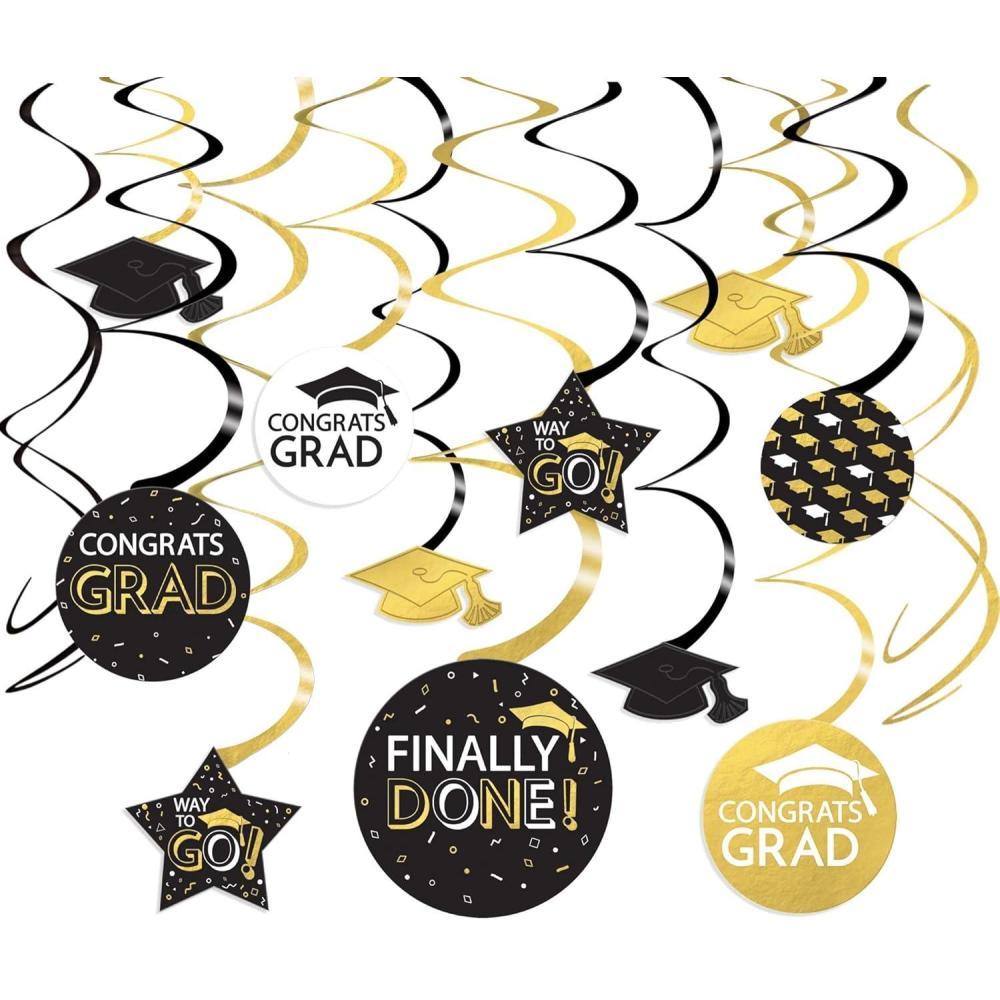 imageGraduation Script Phrase Value Pack Swirl Decoration 7quot and 5quot Assorted Design