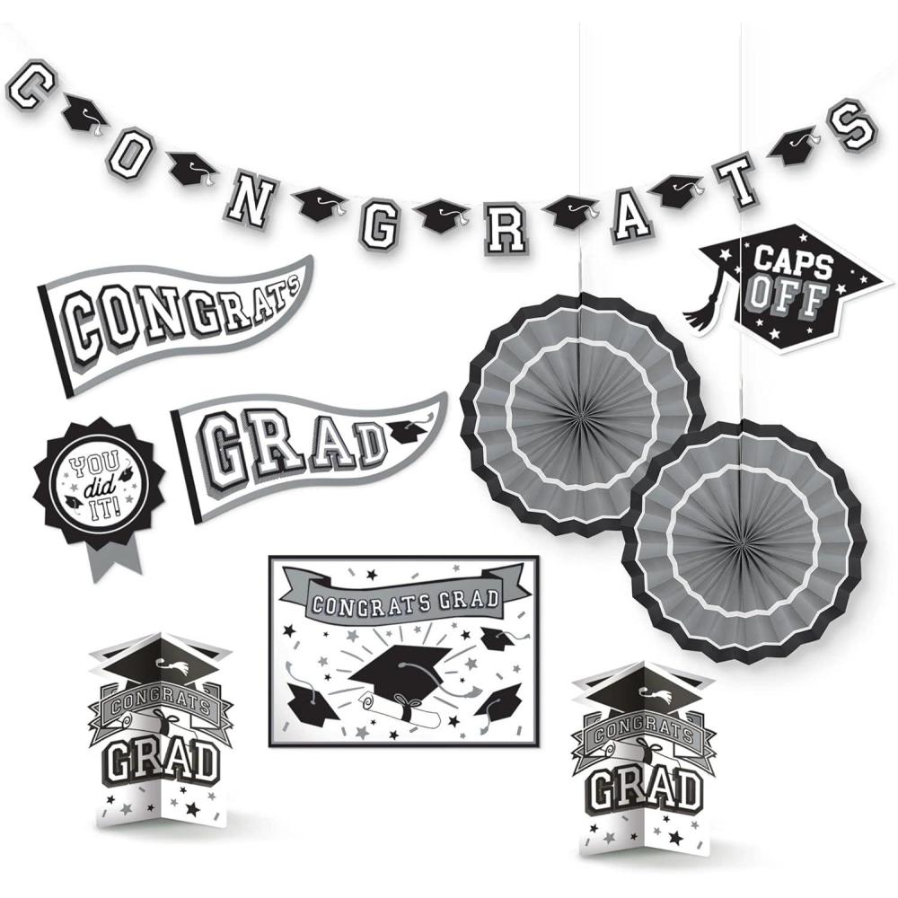 imageStunning Purple Grad Room Decorating Kit  Pack of 10  Effortless SetUp ampamp Durable Materials  Perfect for Graduation CelebrationsFrosty White