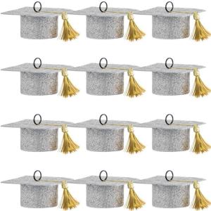 Felt Grad Cap Balloon Weight – 1.75″H x 4″ W | 1 Pc., Gold(Gold)