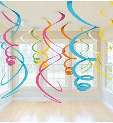 imageDazzling Gold Plastic Swirl Decorations  22quot Pack of 12  Versatile ampamp EyeCatching DecorMulticolor