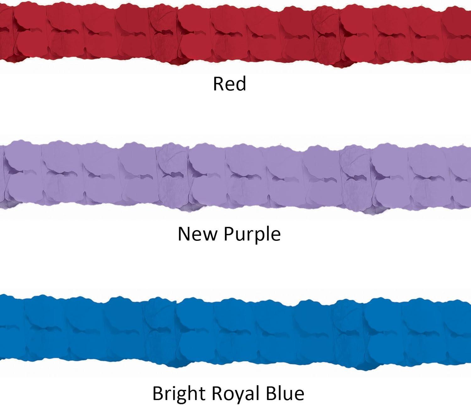 imageStunning Jet Black Paper Garland 12 1 Pc Long Party Decor Perfect for Creating Eyecatching Atmosphere ampamp Elevating CelebrationsBright Royal Blue