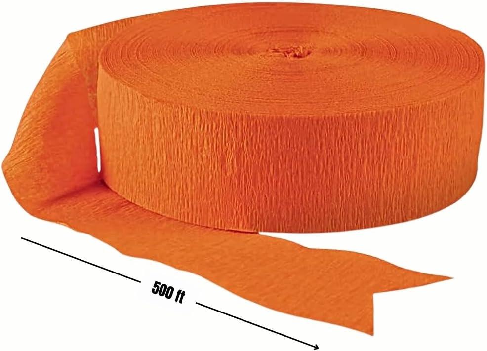 imageVibrant Jumbo Bright Royal Blue Crepe Roll 500 Feet 1 Piece Premium Quality Perfect for Events ampamp PartiesOrange Peel
