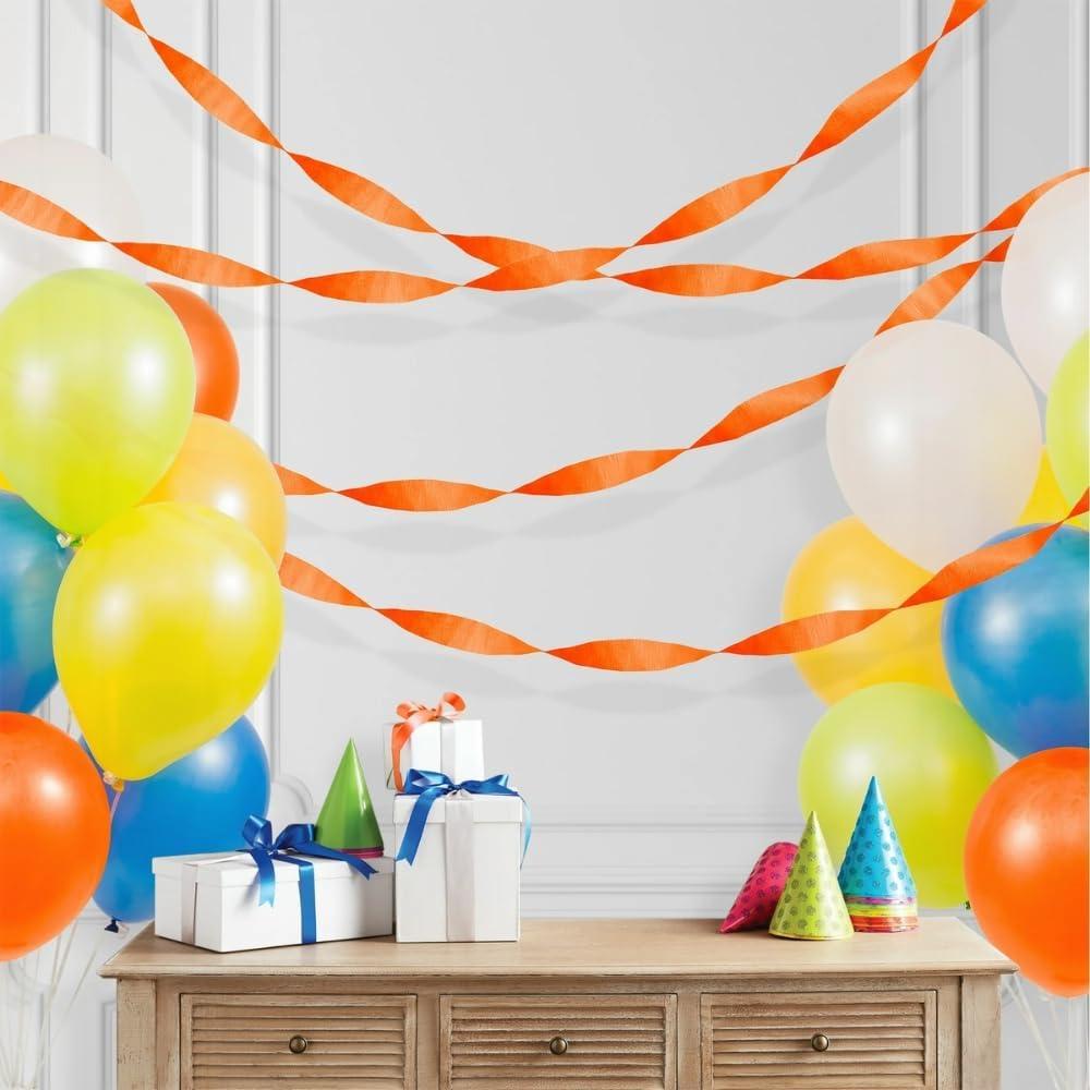 imageVibrant Jumbo Bright Royal Blue Crepe Roll 500 Feet 1 Piece Premium Quality Perfect for Events ampamp PartiesOrange Peel