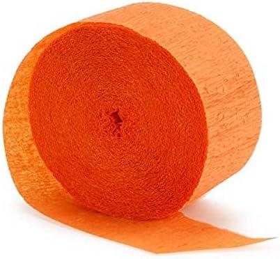 imageVibrant Jumbo Bright Royal Blue Crepe Roll 500 Feet 1 Piece Premium Quality Perfect for Events ampamp PartiesOrange Peel