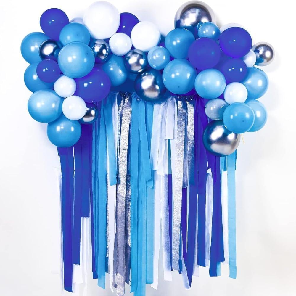 imageVibrant Jumbo Bright Royal Blue Crepe Roll 500 Feet 1 Piece Premium Quality Perfect for Events ampamp PartiesRoyal Blue