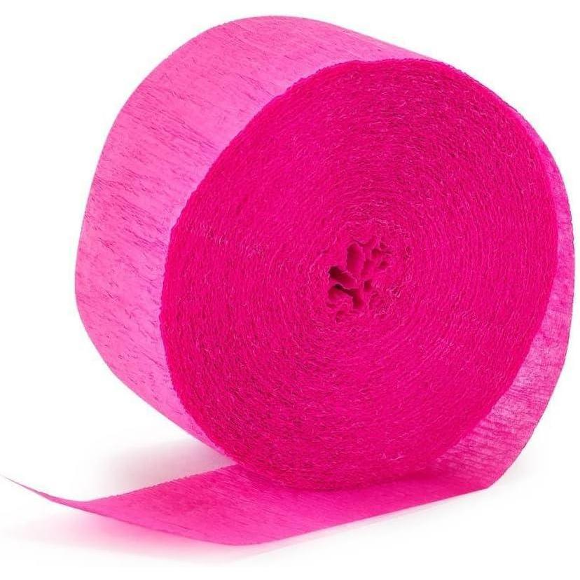 imageVibrant Jumbo Bright Royal Blue Crepe Roll  500 Feet 1 Piece  Premium Quality Perfect for Events ampamp PartiesBright Pink