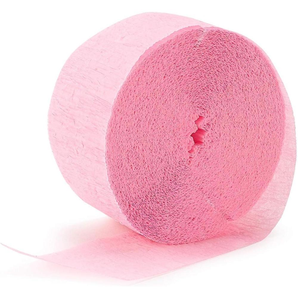 imageVibrant Jumbo Bright Royal Blue Crepe Roll 500 Feet 1 Piece Premium Quality Perfect for Events ampamp PartiesNew Pink