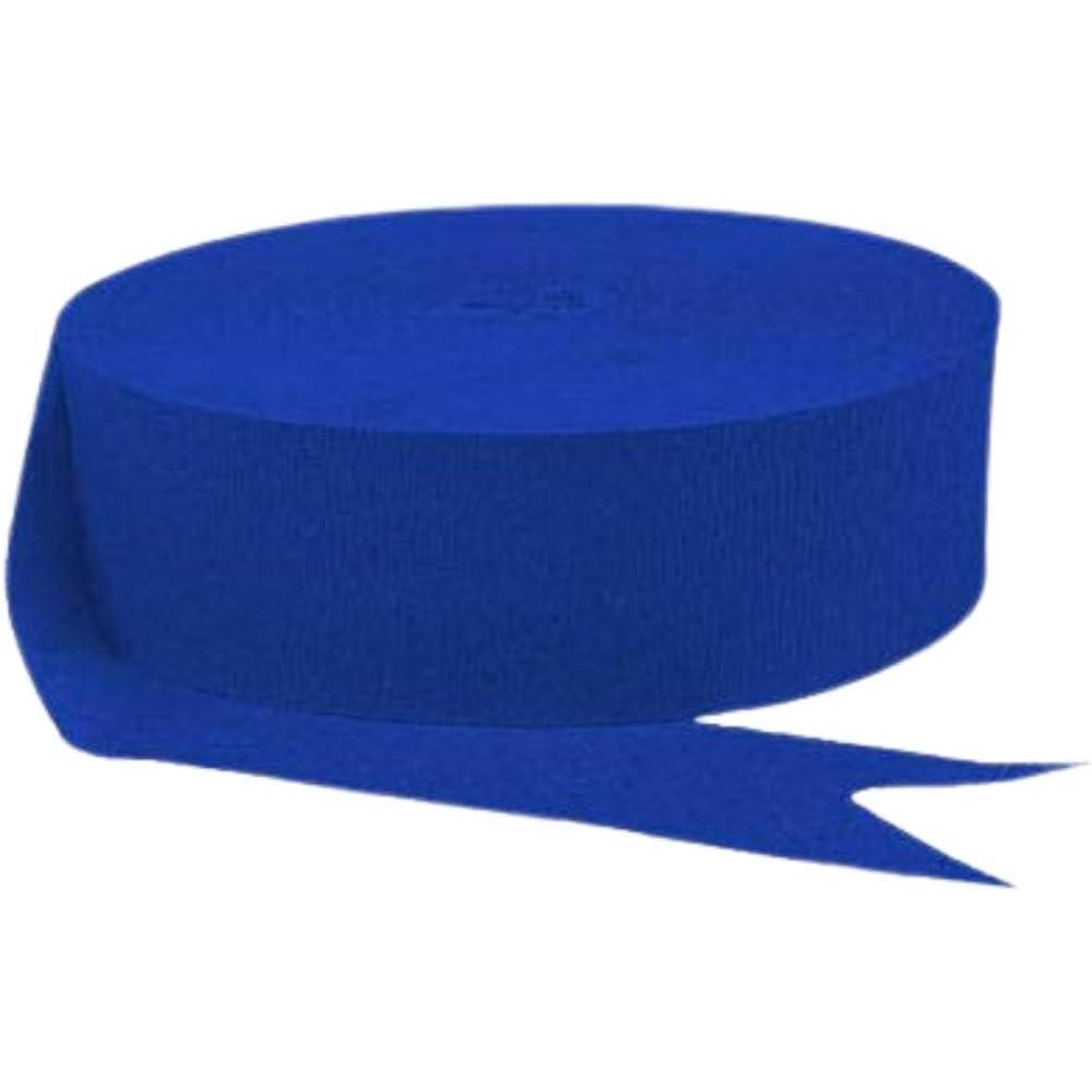 imageVibrant Jumbo Bright Royal Blue Crepe Roll 500 Feet 1 Piece Premium Quality Perfect for Events ampamp PartiesRoyal Blue