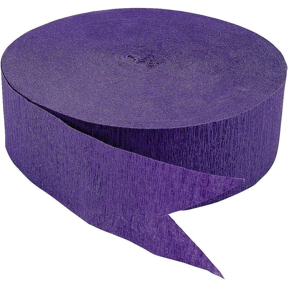 imageVibrant Jumbo Purple Crepe Paper Streamer  175 x 500 ft 1 Pc  Premium Quality ampamp UltraDurable Material  Perfect for Festive Decorations DIY Crafts ampamp Parties