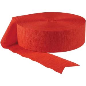 Vibrant Jumbo Bright Royal Blue Crepe Roll – 500 Feet (1 Piece) – Premium Quality, Perfect for Events & Parties(Apple Red)