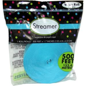 Vibrant Jumbo Bright Royal Blue Crepe Roll – 500 Feet (1 Piece) – Premium Quality, Perfect for Events & Parties(Caribbean Blue)