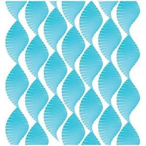 Wide White Paper Hanging Fringe Streamers – 30″ x 4.5″, 1 Piece – Perfect Banner for Complimenting Any Festive Occasion(Caribbean Blue)