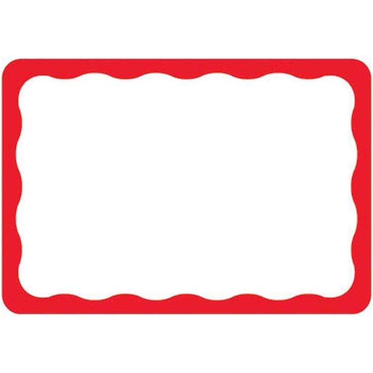imageBold amp Vibrant Red Border Name Tags 25 x 35 Premium Plastic Perfect For Events amp More Pack Of 1009 Packs of 100