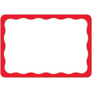 Bold & Vibrant Red Border Name Tags (2.5″ x 3.5″) – Premium Plastic, Perfect For Events & More – Pack Of 100(9 Packs of 100)