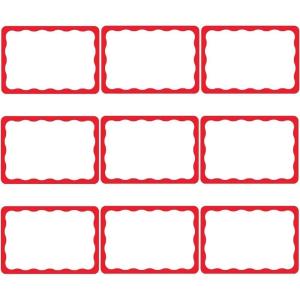 Bold & Vibrant Red Border Name Tags (2.5″ x 3.5″) – Premium Plastic, Perfect For Events & More – Pack Of 100(Pack of 100)