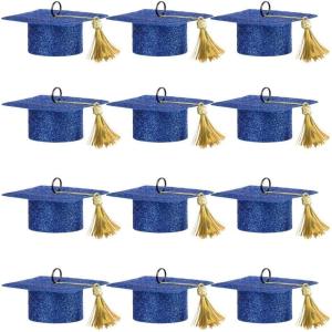 Felt Grad Cap Balloon Weight – 1.75″H x 4″ W | 1 Pc., Blue(Blue)