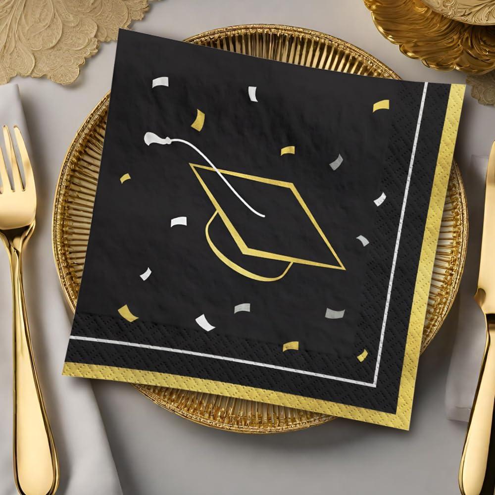 imageAmscan Dashing Multicolor Paper Class Dismissed Beverage Napkins 5 x 5 Pack of 40 Durable amp EyeCatching Party Essentials Great for GraduationPack of 40