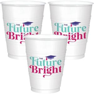 Amscan 18OZ TMBLR FUTURE/BRT PLSTC(Multicolor)