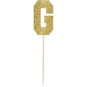 G-R-A-D Picks | Gold Glitter | 7 1/2″ | 4 Pcs
