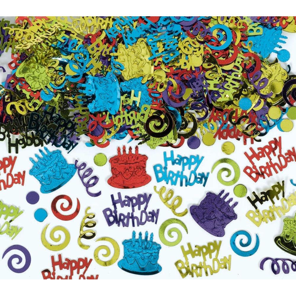 imageSuper Mega Value Pack Happy Birthday Type Confetti 25 oz1 Pc Perfect for Every Celebration