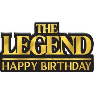 The Legend Happy Birthday’ Better With Age Black & Gold MDF With Foil Standing Sign – 5.67″ x 13.5″ (1 Pc). – Elegant Design, Perfect Decoration For Themed Events, Parties, & Celebrations