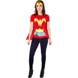 Rubies DC Comics: Wonder Woman Costume T-Shirt With Cape And Headband for Adults