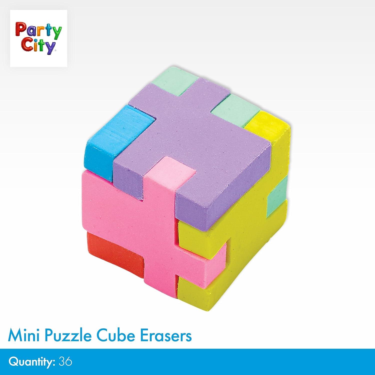 imageParty City Puzzle Cube Eraser Favor Kit 36 count